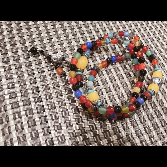 Rainbow Agate Mala. - Picture 1 of 5
